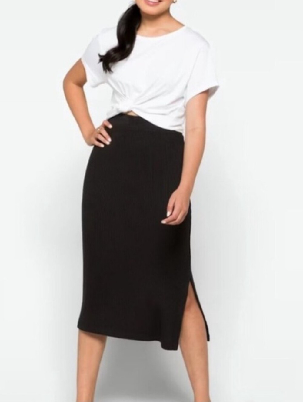 NWT Rails Angie Knit Ribbed Skirt. Size L